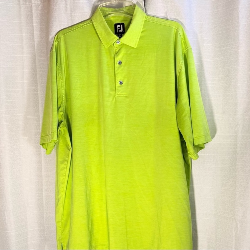 FootJoy Men's Vibrant Lime Polo Shirt